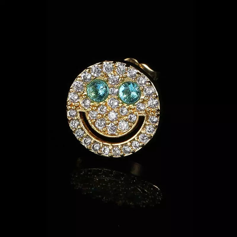 Smiley Face Diamond Stud