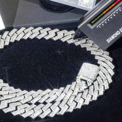 18MM VVS Diamond Baguette Cuban Link