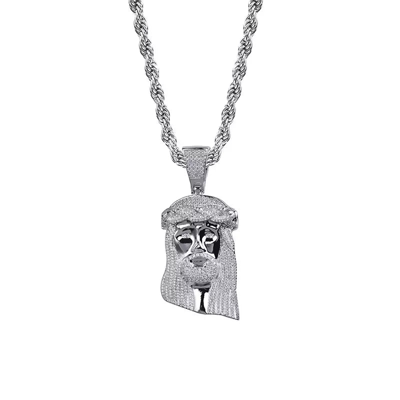 Jesus Head Diamond Pendant