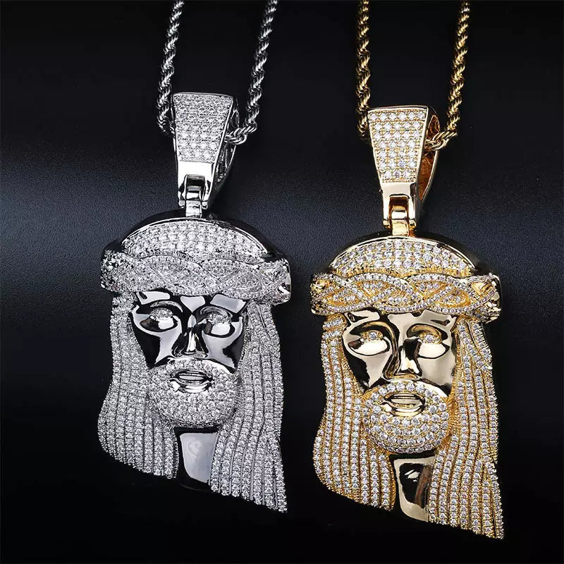 Jesus Head Diamond Pendant