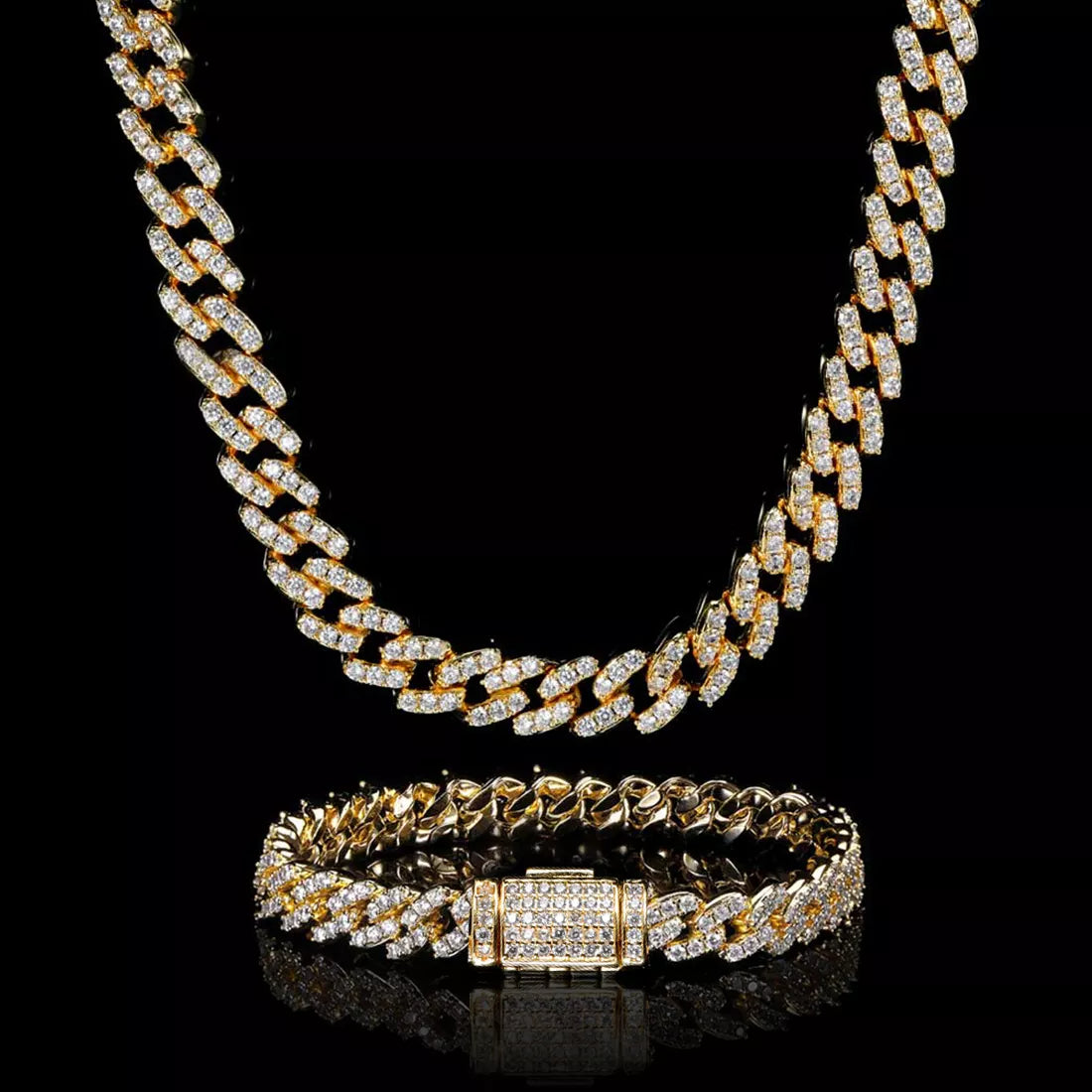 6MM/8MM Diamond Cuban Bracelet/Chain