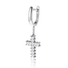 14k Cross Diamond Earring