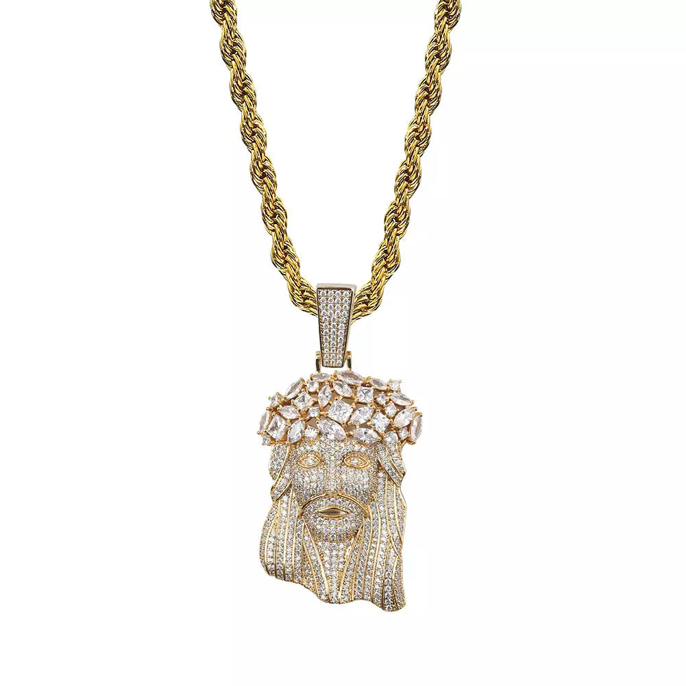 Jesus Bust Down Diamond Pendant