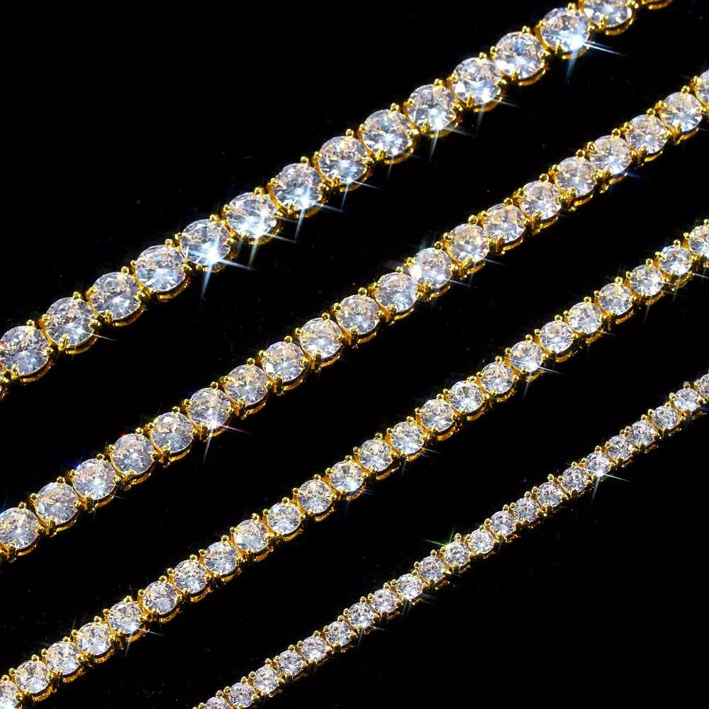 3MM/4MM/5MM Diamond Prong Tennis Bracelet/Chain