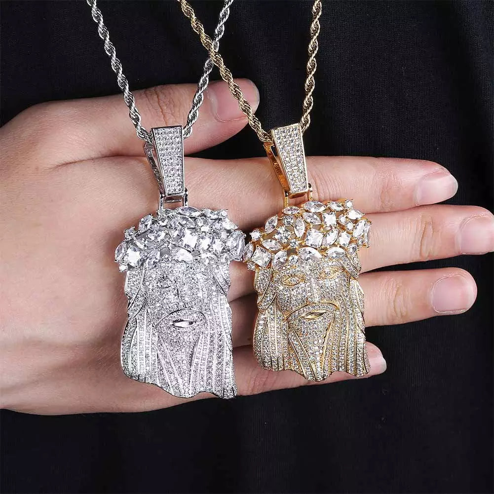 Jesus Bust Down Diamond Pendant