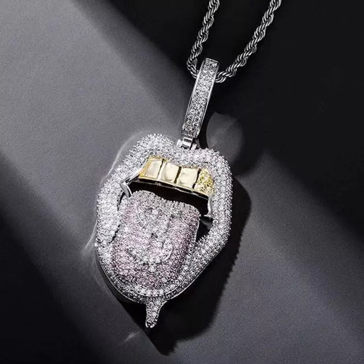 Rolling Stone Money Diamond Pendant