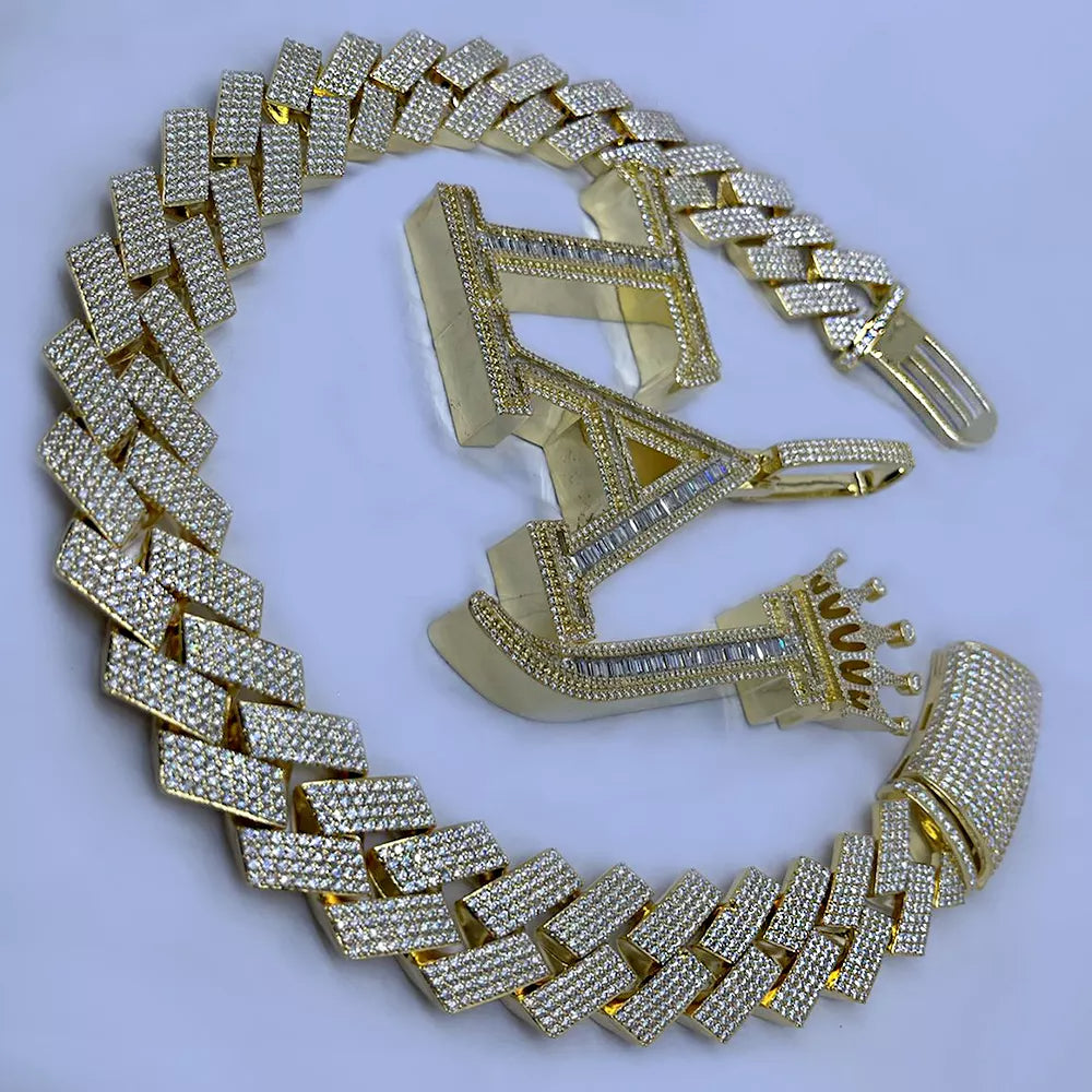 30MM Diamond Square Cuban Link Chain