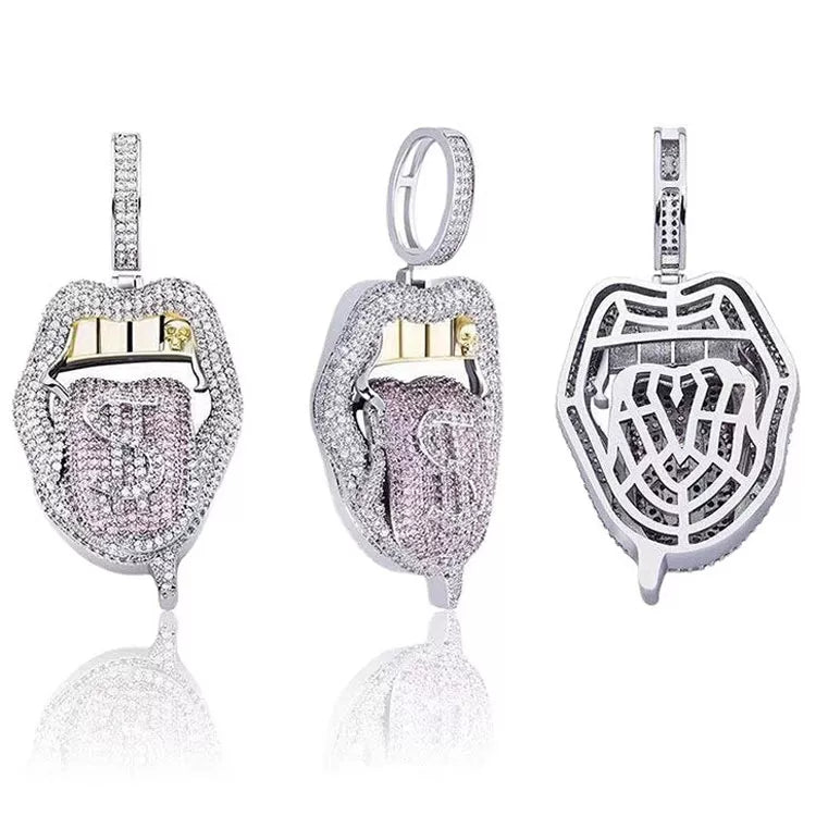 Rolling Stone Money Diamond Pendant