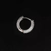 18k Gold Diamond Hoop Round Earrings