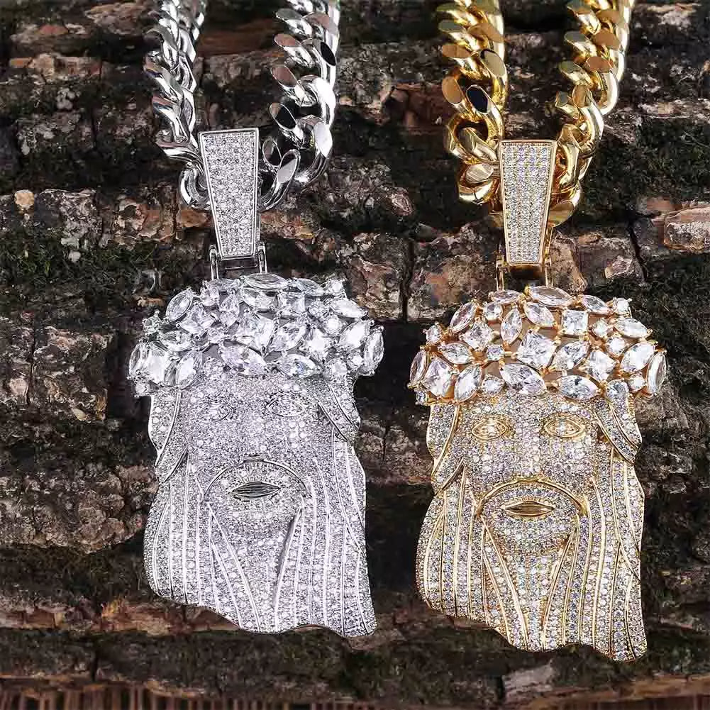 Jesus Bust Down Diamond Pendant