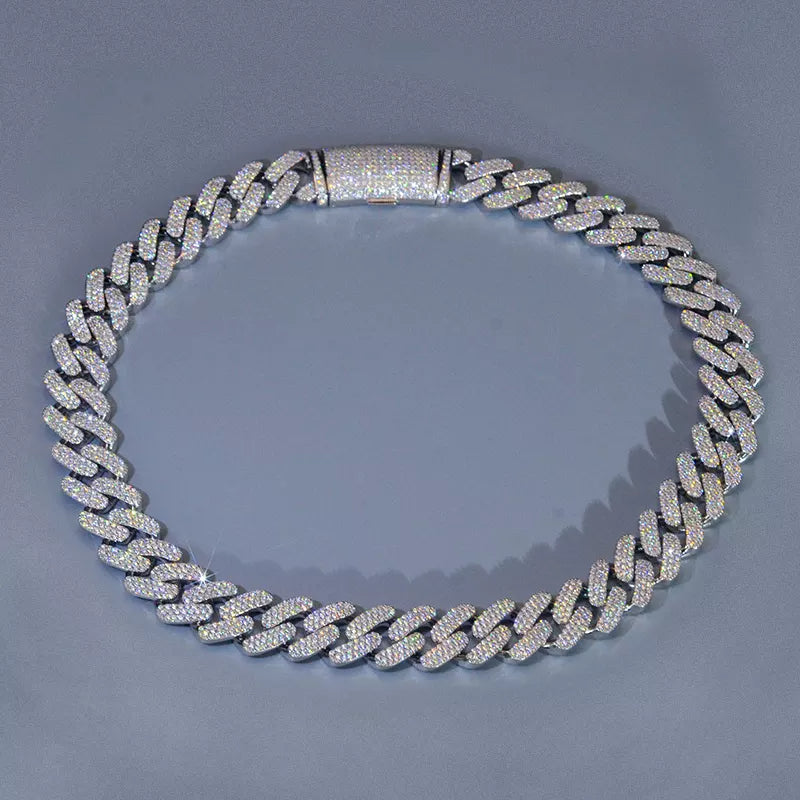 18k Plated Diamond Cuban Link Bracelet/Chain