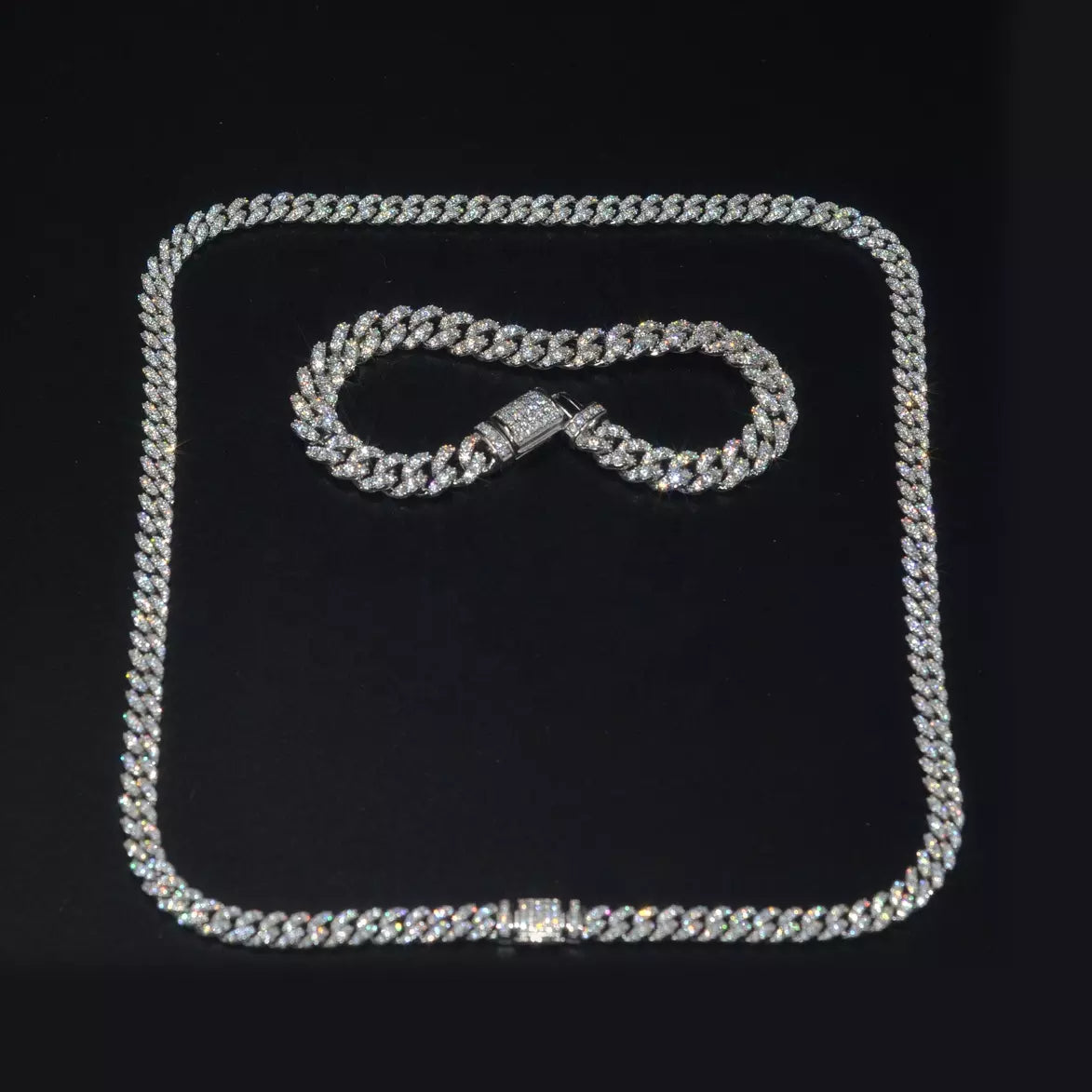 6MM/8MM Diamond Cuban Bracelet/Chain