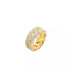 18k Gold Plated Cuban Diamond Ring