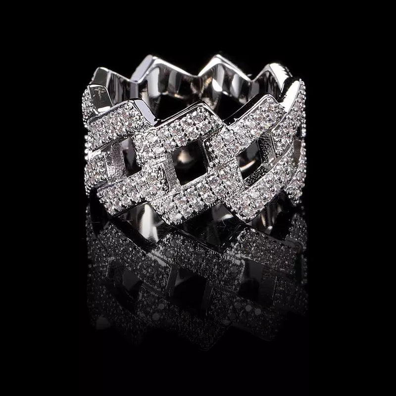 Diamond Cut Cuban Ring