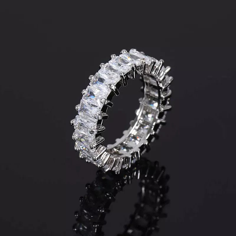 Iced Out Diamond Single Row Band