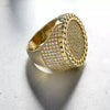 14K Round Iced Out Diamond Ring