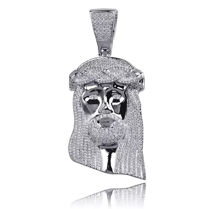 Jesus Head Diamond Pendant