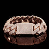 20MM 18K Gold/White Iced Out Diamond Bracelet/Chain